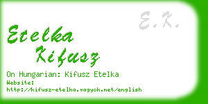 etelka kifusz business card